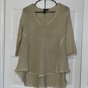Tan High-low Sweater